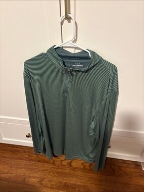 J. Crew Performance Half-Zip Hoodie in Teal size xxl